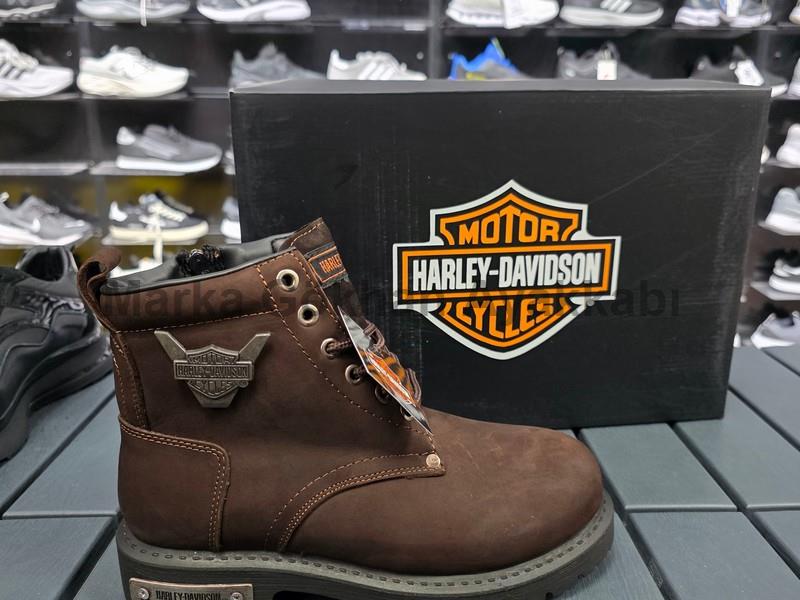 hakıkı derı bayan harley bot kahve tam kalıp